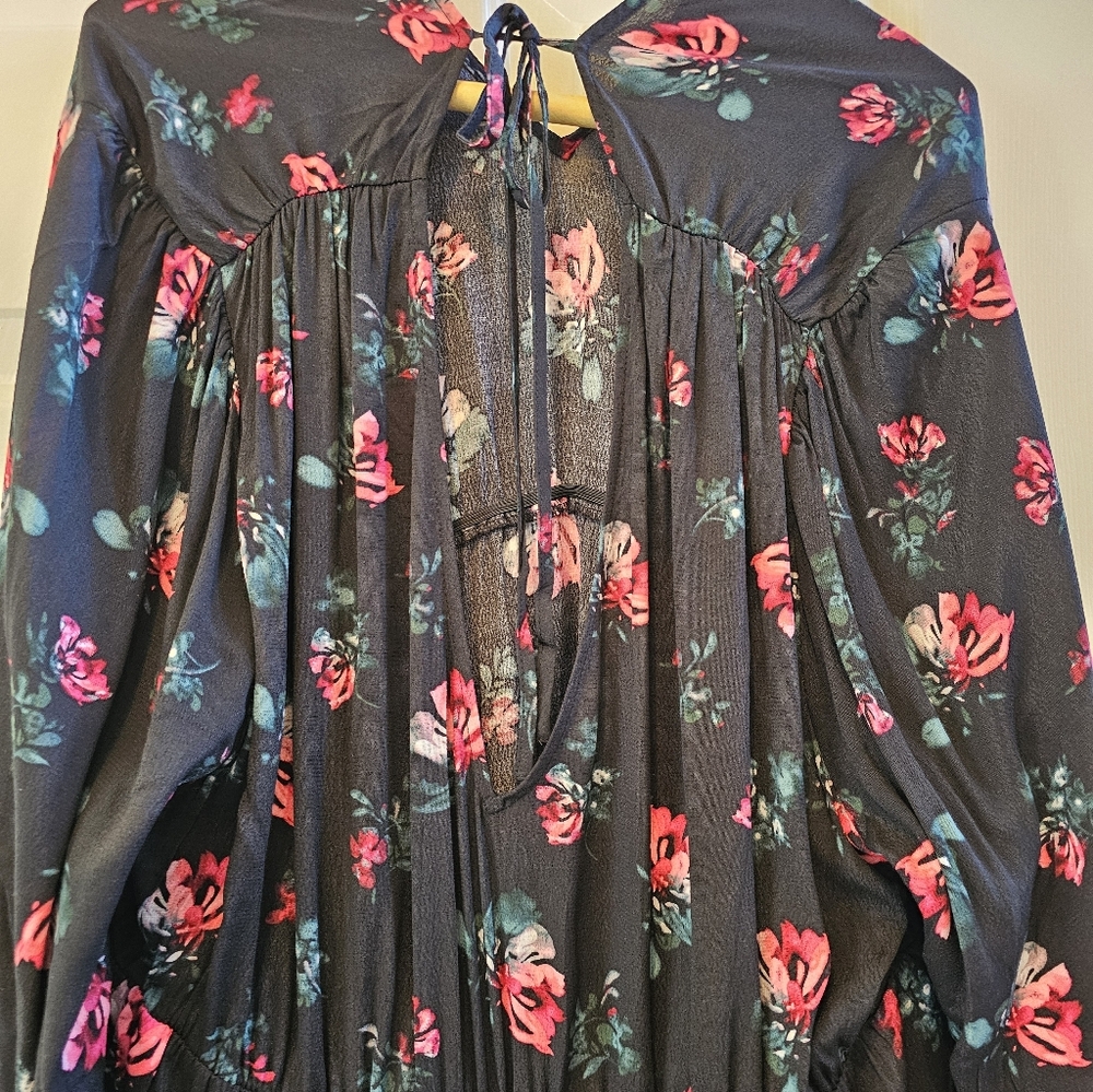 Pink/Red Floral Long Sleeved Babydoll Dress -Brand New! - Picture 8 of 15